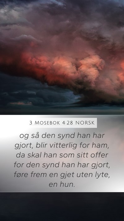 3 Mosebok 4:28 NORSK Bible Verse Image