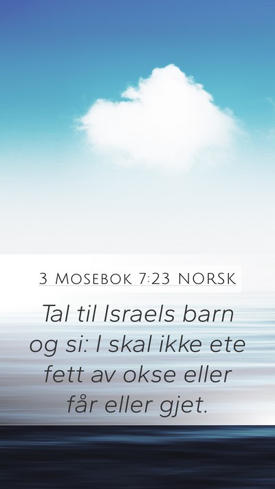 3 Mosebok 7:23 NORSK Bible Verse Image