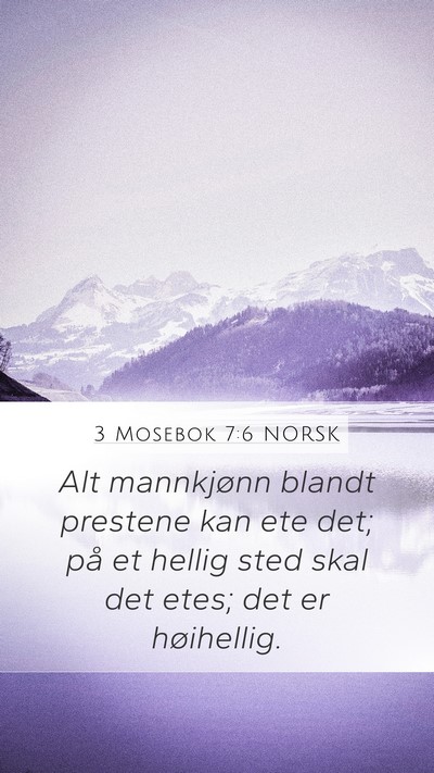 3 Mosebok 7:6 NORSK Bible Verse Image