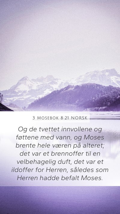 3 Mosebok 8:21 NORSK Bible Verse Image