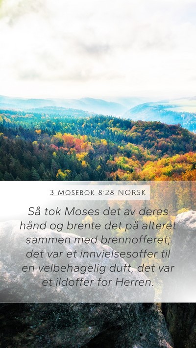 3 Mosebok 8:28 NORSK Bible Verse Image