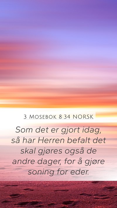 3 Mosebok 8:34 NORSK Bible Verse Image