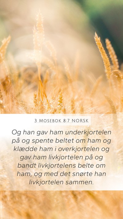 3 Mosebok 8:7 NORSK Bible Verse Image