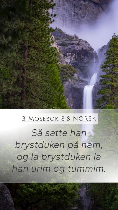 3 Mosebok 8:8 NORSK Mobile Phone Wallpaper - Så satte han brystduken på ham, og la - Mobile Bible Verse Wallpaper