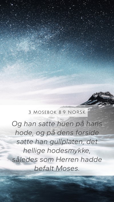 3 Mosebok 8:9 NORSK Bible Verse Image