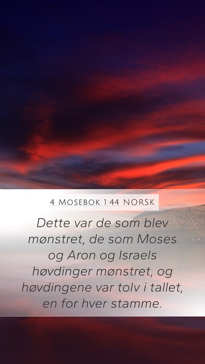 4 Mosebok 1:44 NORSK Mobile Phone Wallpaper - Dette var de som blev mønstret, de som Moses og - Mobile Bible Verse Wallpaper