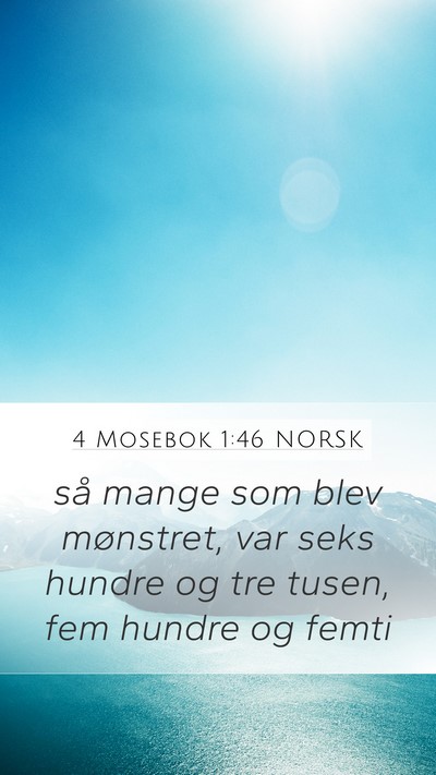 4 Mosebok 1:46 NORSK Bible Verse Image