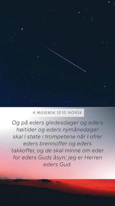 4 Mosebok 10:10 NORSK Bible Verse Image