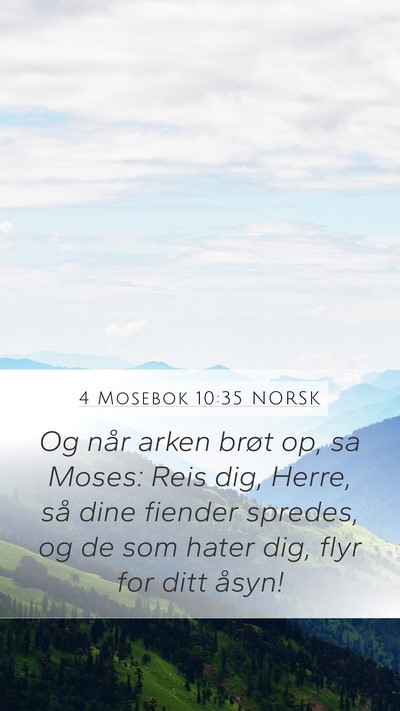 4 Mosebok 10:35 NORSK Bible Verse Image