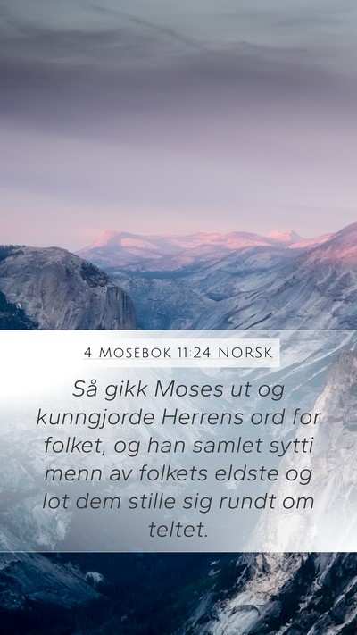 4 Mosebok 11:24 NORSK Bible Verse Image