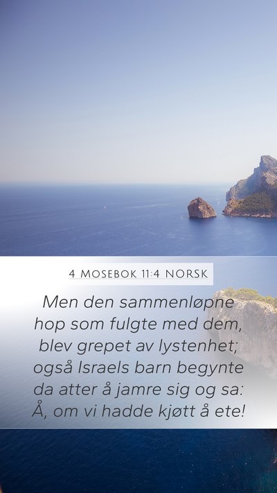 4 Mosebok 11:4 NORSK Bible Verse Image