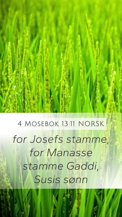 4 Mosebok 13:11 NORSK Mobile Phone Wallpaper - for Josefs stamme, for Manasse stamme Gaddi, - Mobile Bible Verse Wallpaper