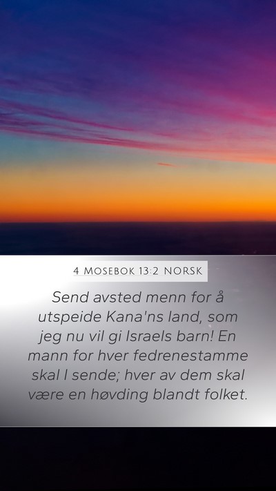 4 Mosebok 13:2 NORSK Bible Verse Image