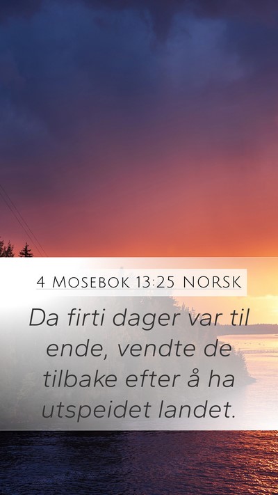 4 Mosebok 13:25 NORSK Bible Verse Image