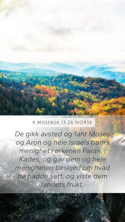 4 Mosebok 13:26 NORSK Bible Verse Image