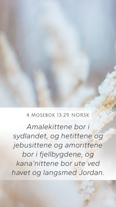4 Mosebok 13:29 NORSK Bible Verse Image