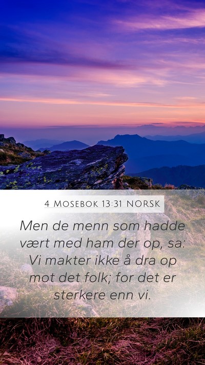 4 Mosebok 13:31 NORSK Bible Verse Image