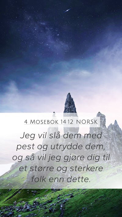 4 Mosebok 14:12 NORSK Bible Verse Image