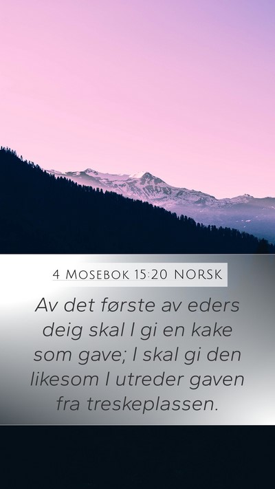 4 Mosebok 15:20 NORSK Bible Verse Image