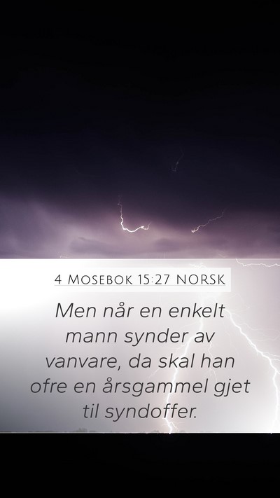 4 Mosebok 15:27 NORSK Bible Verse Image