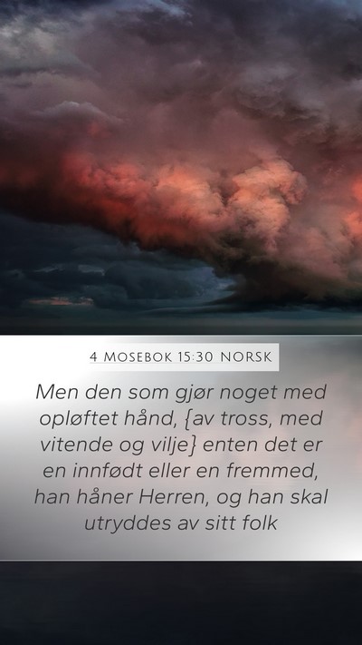 4 Mosebok 15:30 NORSK Bible Verse Image