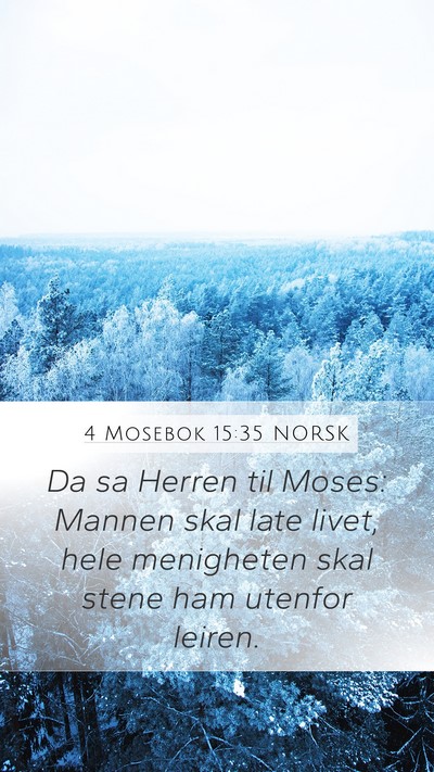 4 Mosebok 15:35 NORSK Bible Verse Image
