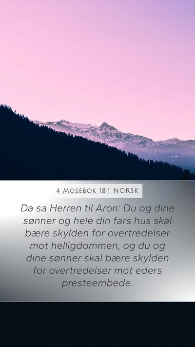 4 Mosebok 18:1 NORSK Bible Verse Image