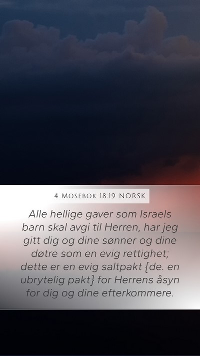 4 Mosebok 18:19 NORSK Bible Verse Image