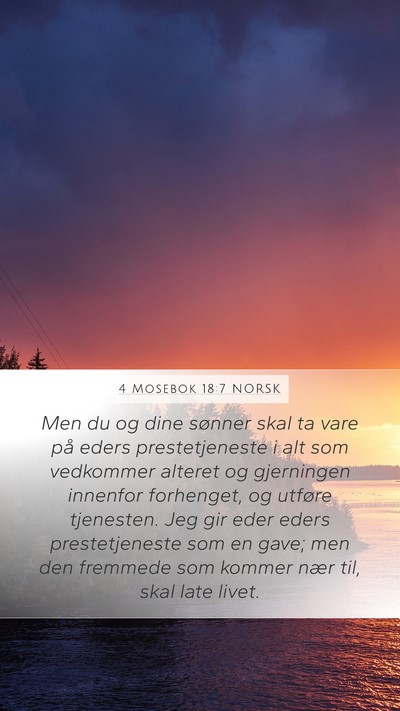 4 Mosebok 18:7 NORSK Bible Verse Image