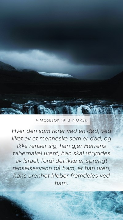 4 Mosebok 19:13 NORSK Bible Verse Image