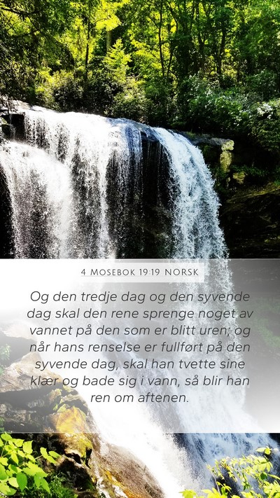 4 Mosebok 19:19 NORSK Bible Verse Image