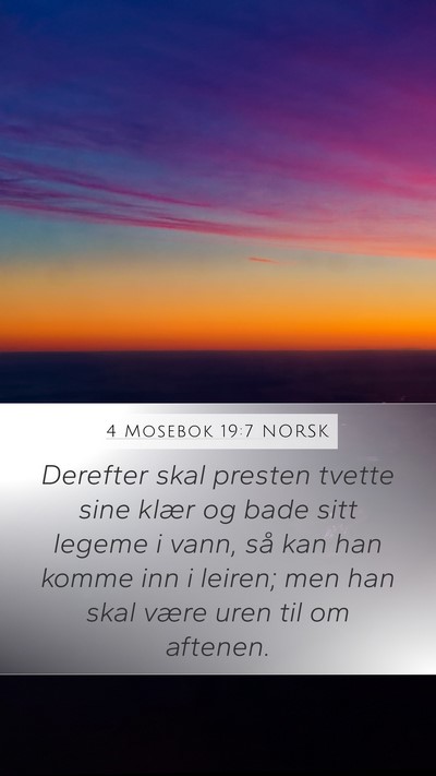 4 Mosebok 19:7 NORSK Bible Verse Image