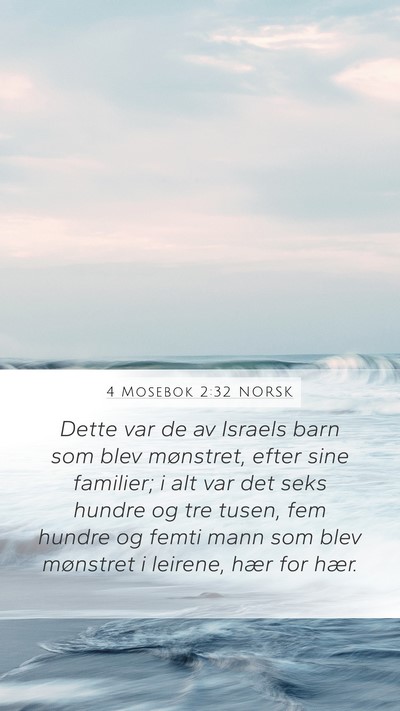 4 Mosebok 2:32 NORSK Bible Verse Image