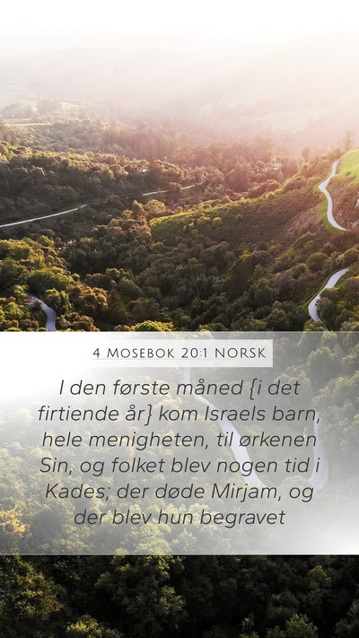 4 Mosebok 20:1 NORSK Bible Verse Image