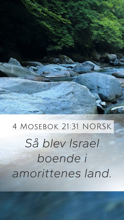 4 Mosebok 21:31 NORSK Bible Verse Image