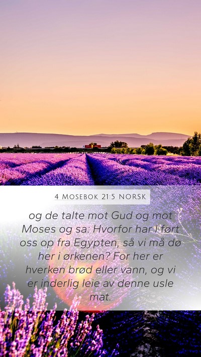 4 Mosebok 21:5 NORSK Bible Verse Image