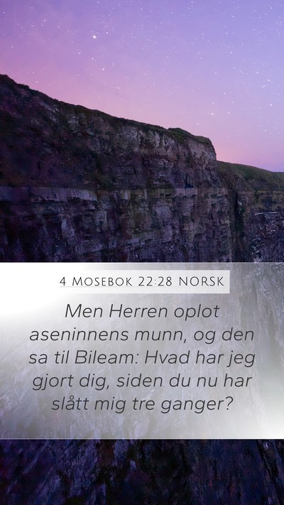 4 Mosebok 22:28 NORSK Bible Verse Image