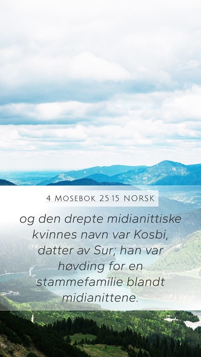 4 Mosebok 25:15 NORSK Bible Verse Image