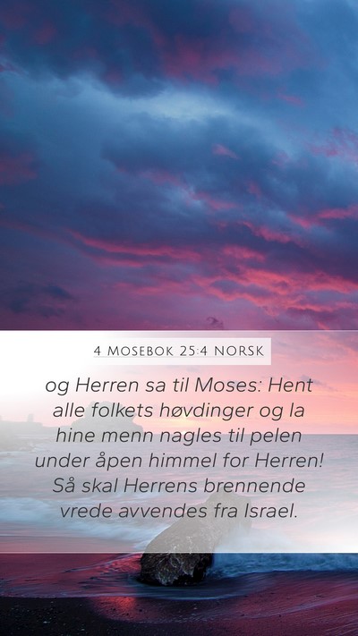 4 Mosebok 25:4 NORSK Bible Verse Image