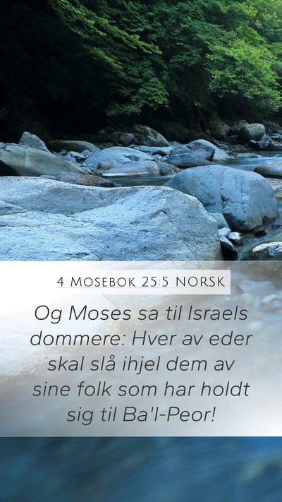 4 Mosebok 25:5 NORSK Bible Verse Image