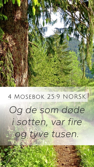 4 Mosebok 25:9 NORSK Bible Verse Image