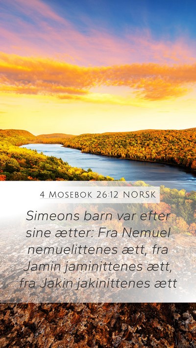 4 Mosebok 26:12 NORSK Bible Verse Image