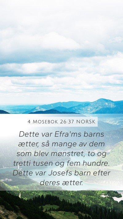 4 Mosebok 26:37 NORSK Bible Verse Image