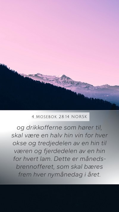 4 Mosebok 28:14 NORSK Bible Verse Image