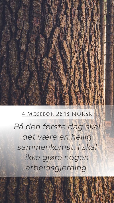 4 Mosebok 28:18 NORSK Bible Verse Image