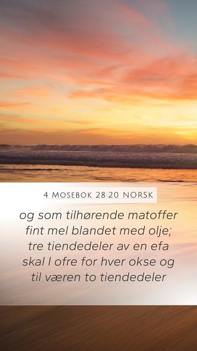 4 Mosebok 28:20 NORSK Mobile Phone Wallpaper - og som tilhørende matoffer fint mel blandet med - Mobile Bible Verse Wallpaper