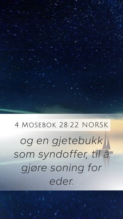 4 Mosebok 28:22 NORSK Bible Verse Image