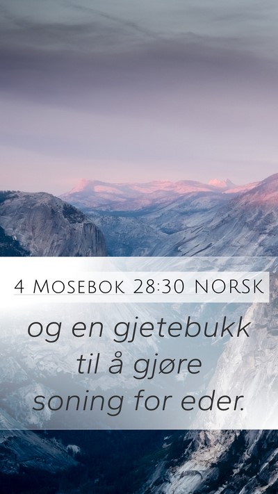 4 Mosebok 28:30 NORSK Bible Verse Image