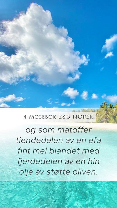 4 Mosebok 28:5 NORSK Bible Verse Image