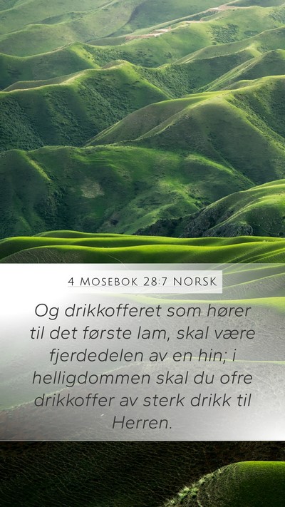 4 Mosebok 28:7 NORSK Bible Verse Image